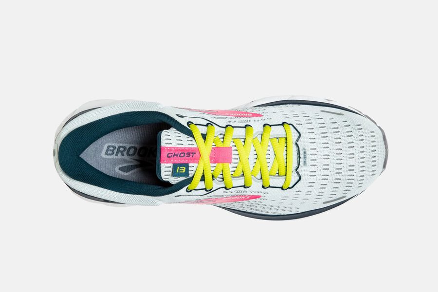 Brooks Ghost 13 Road Running Shoes - Womens - Grey/Pink - UE0852416